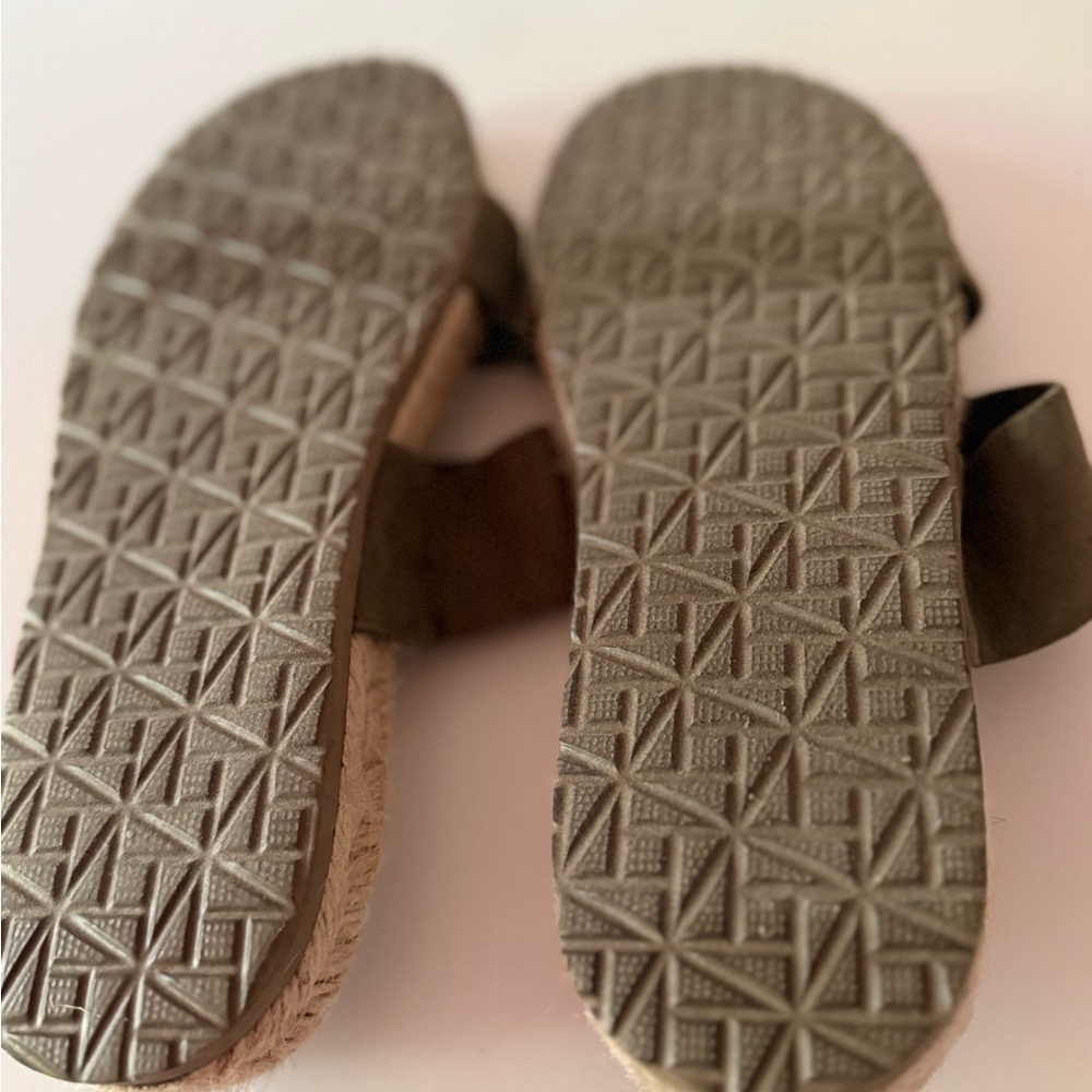 Haute Hippie Olive Green Double-Strap Espadrille Slide Sandals Women’s 9 New - Picture 5 of 5